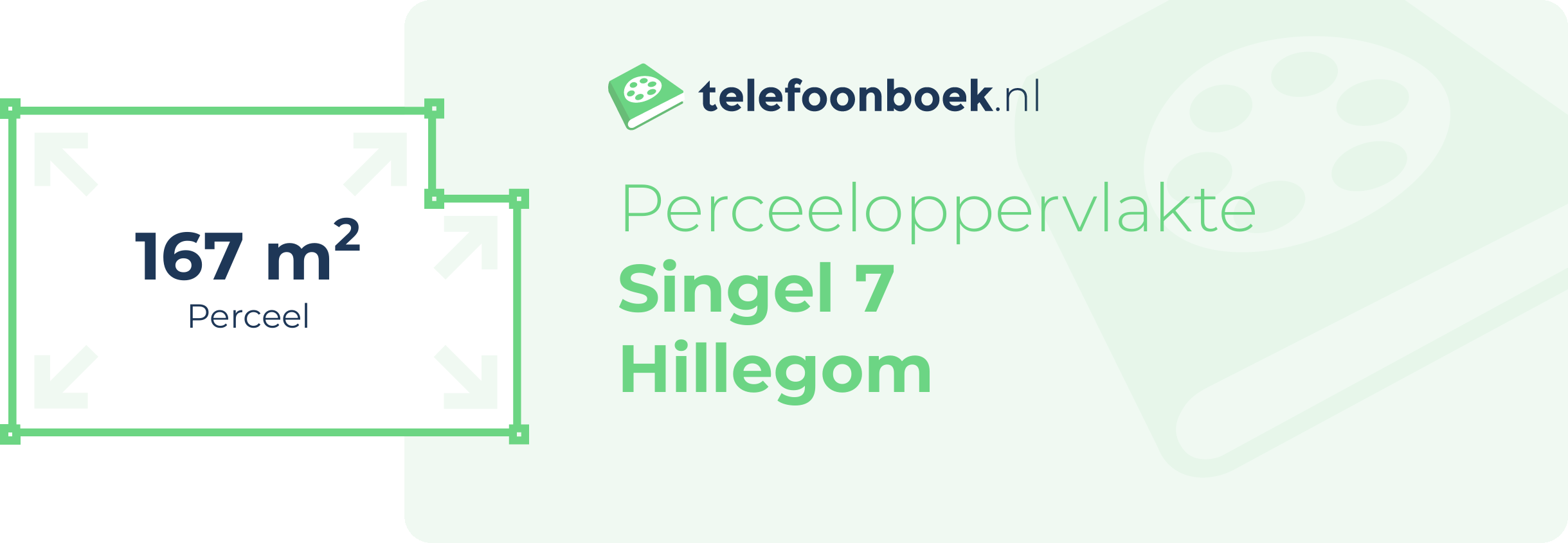 Perceeloppervlakte Singel 7 Hillegom