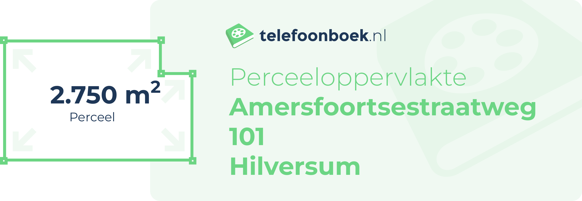 Perceeloppervlakte Amersfoortsestraatweg 101 Hilversum