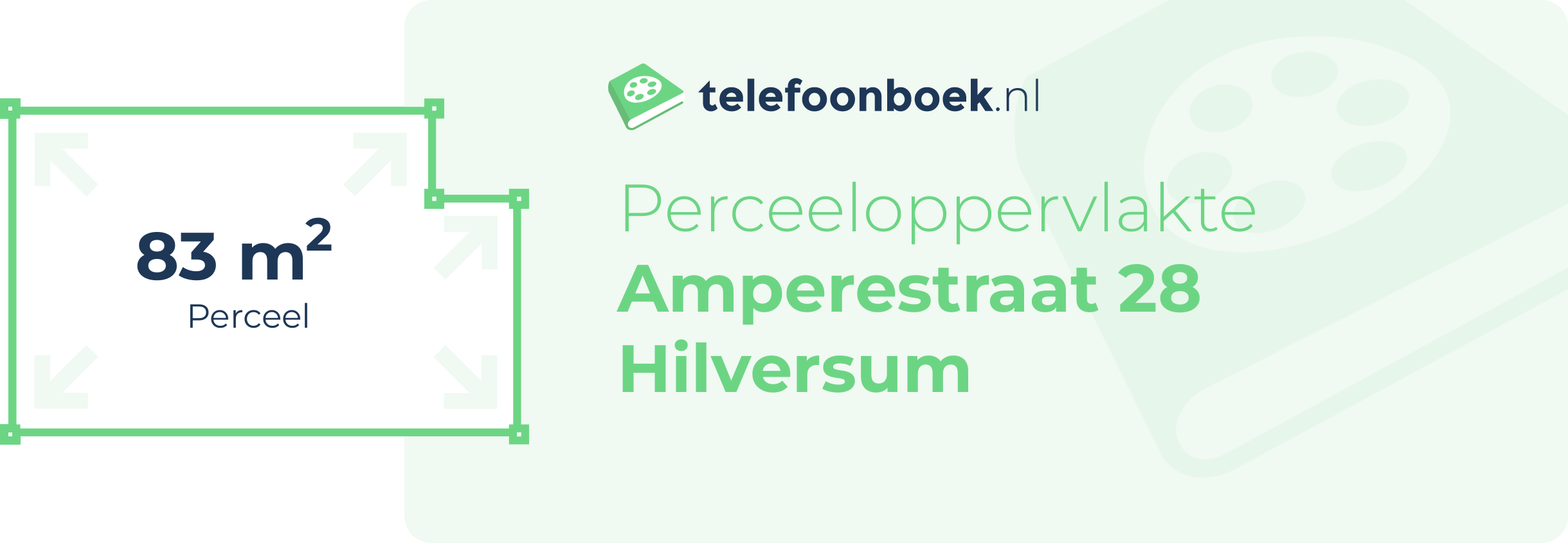 Perceeloppervlakte Amperestraat 28 Hilversum