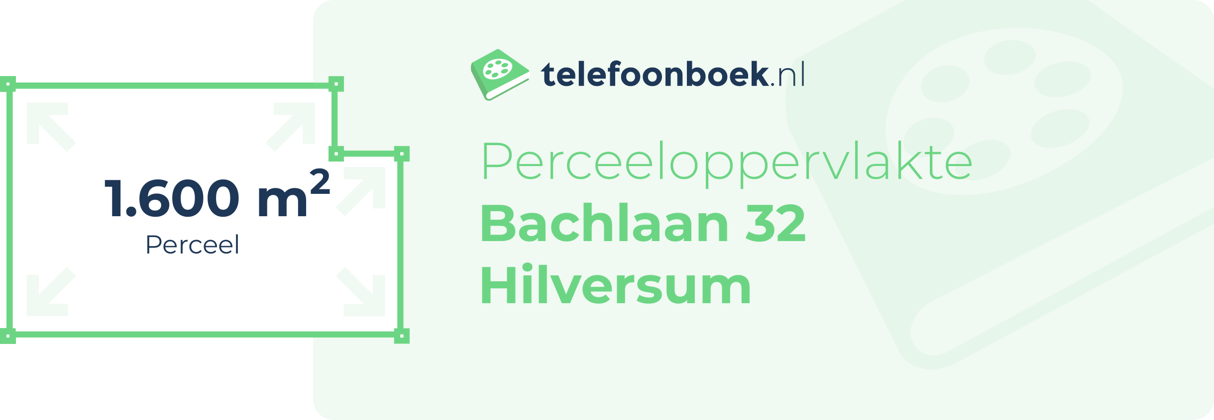 Perceeloppervlakte Bachlaan 32 Hilversum