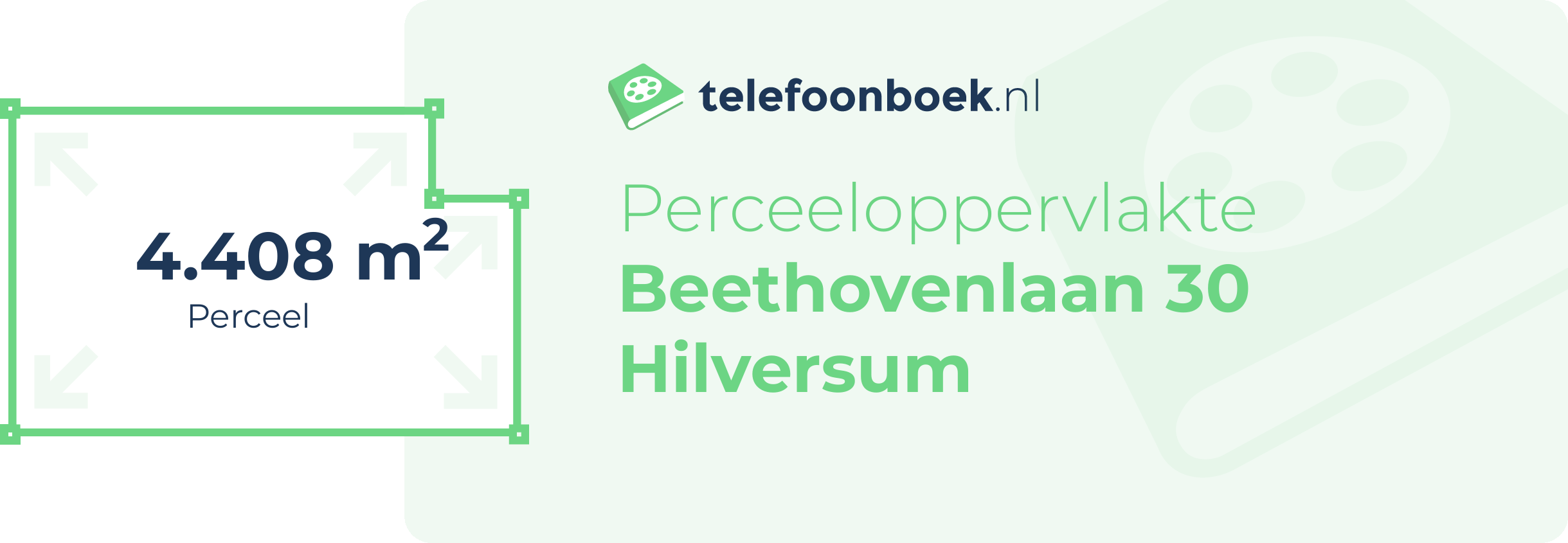 Perceeloppervlakte Beethovenlaan 30 Hilversum