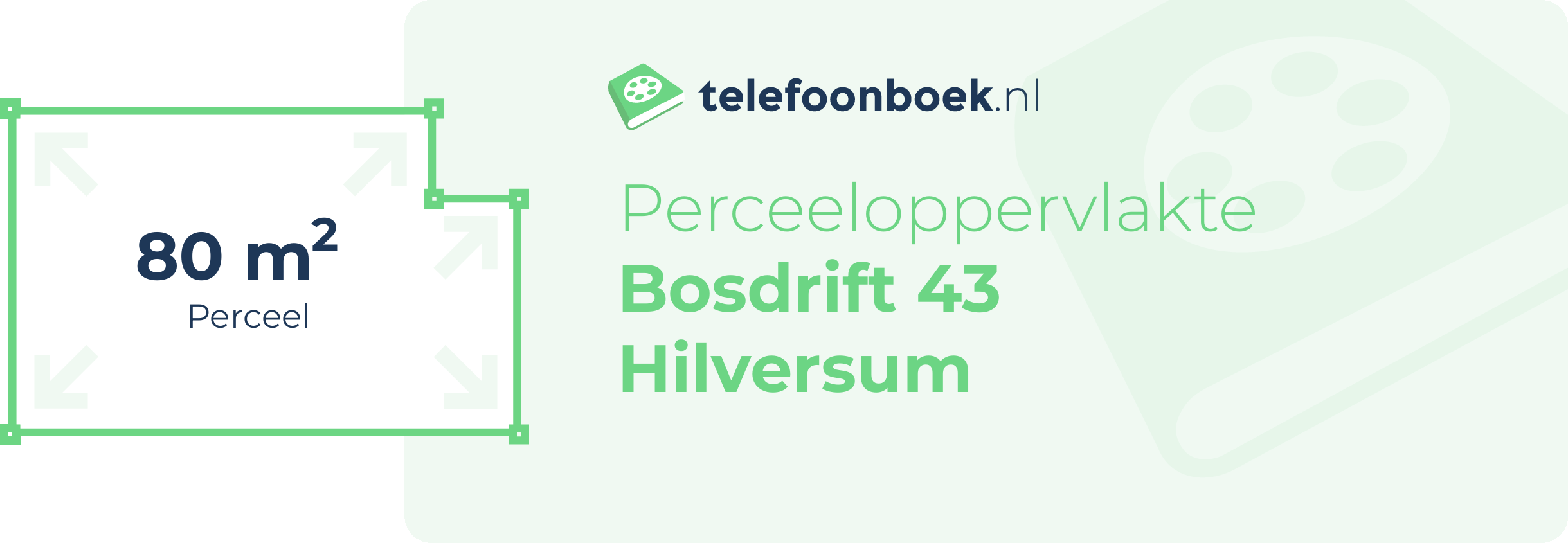 Perceeloppervlakte Bosdrift 43 Hilversum