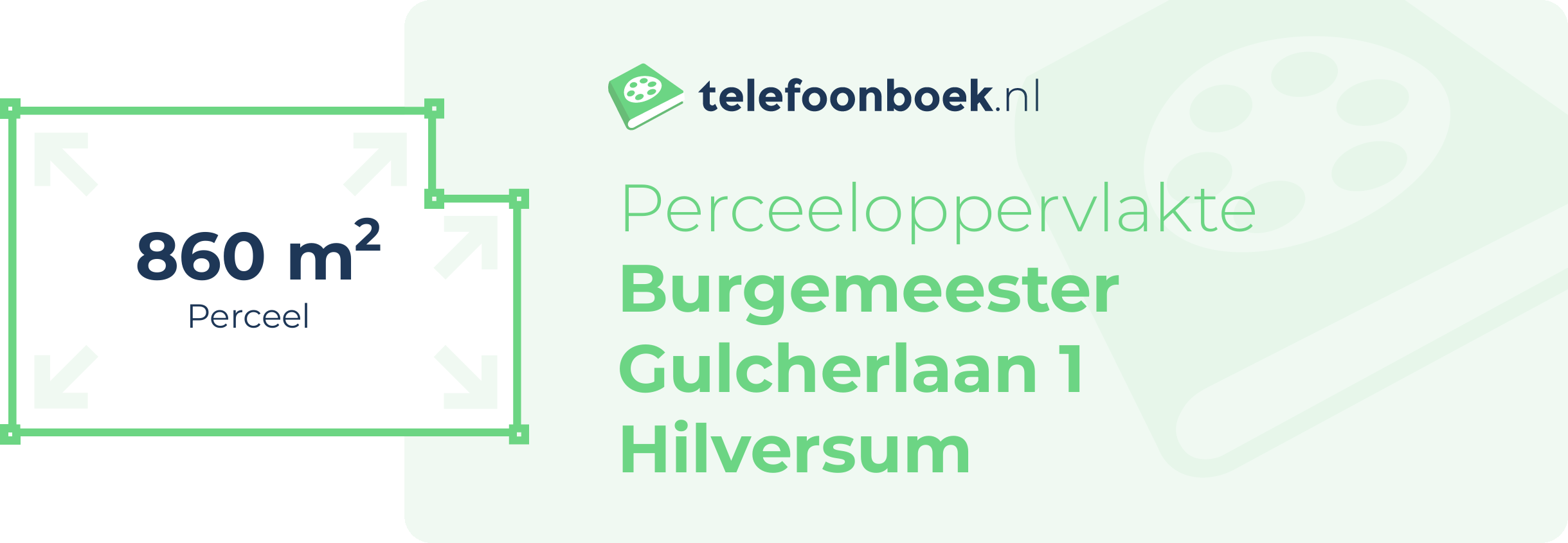 Perceeloppervlakte Burgemeester Gulcherlaan 1 Hilversum