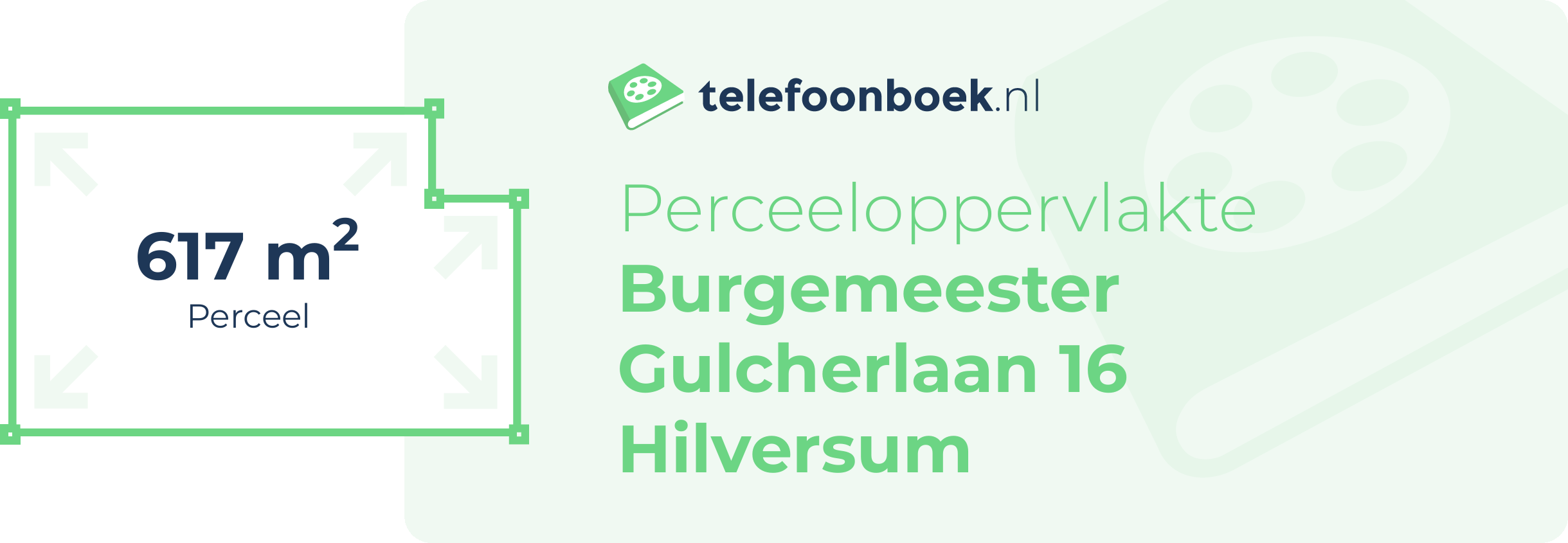 Perceeloppervlakte Burgemeester Gulcherlaan 16 Hilversum