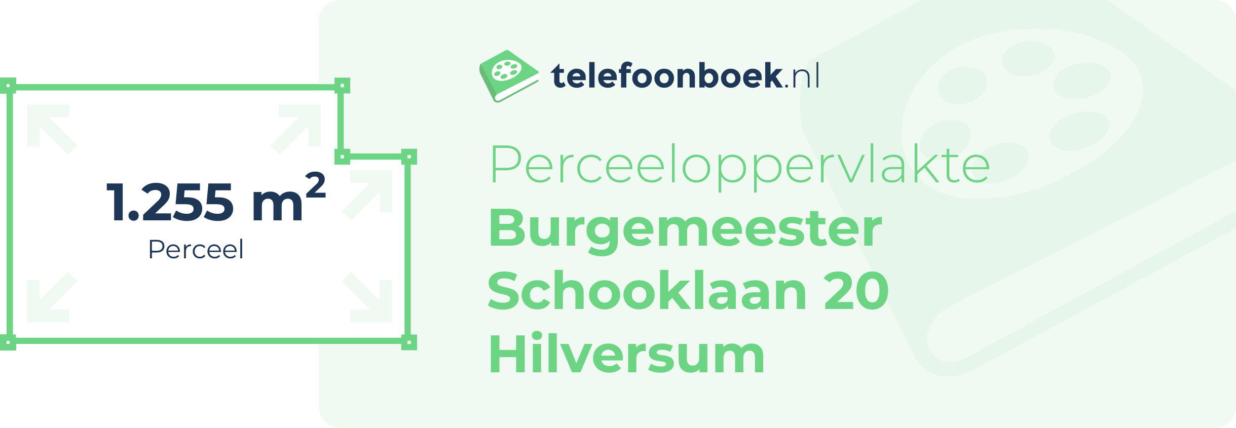 Perceeloppervlakte Burgemeester Schooklaan 20 Hilversum