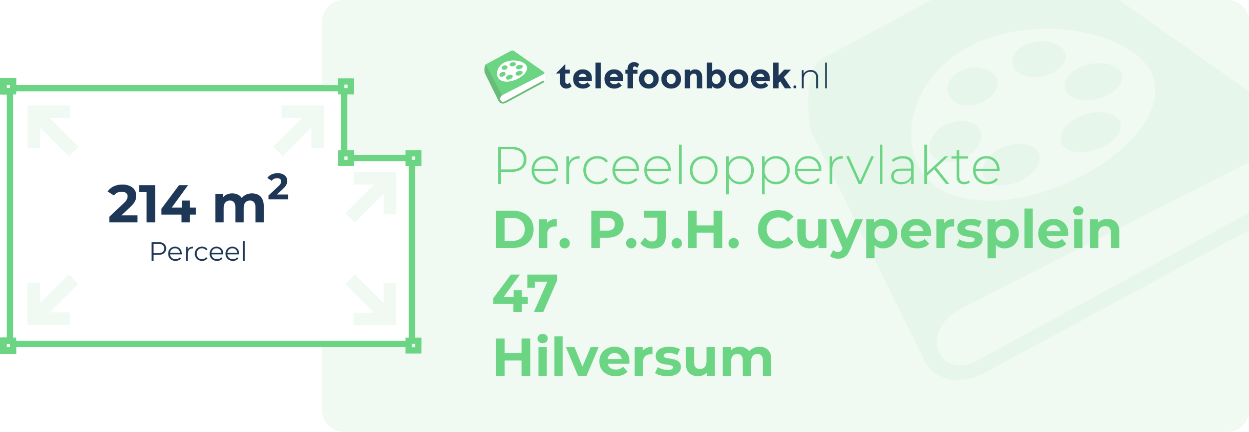 Perceeloppervlakte Dr. P.J.H. Cuypersplein 47 Hilversum