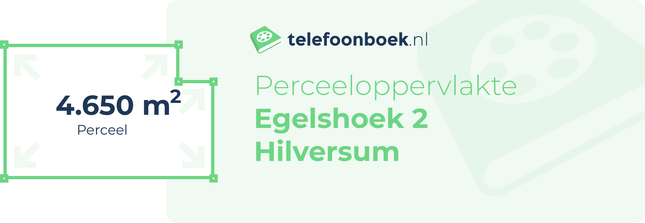 Perceeloppervlakte Egelshoek 2 Hilversum