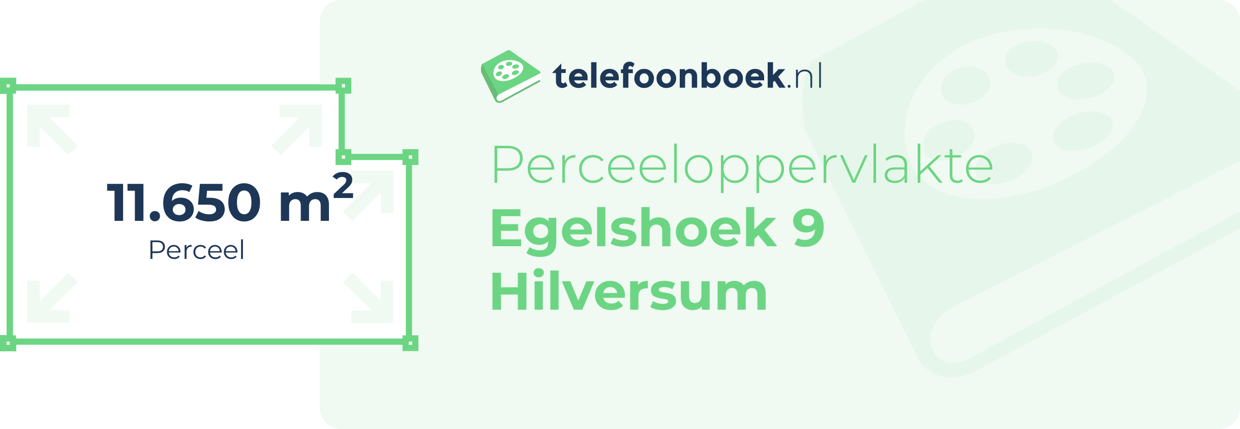 Perceeloppervlakte Egelshoek 9 Hilversum