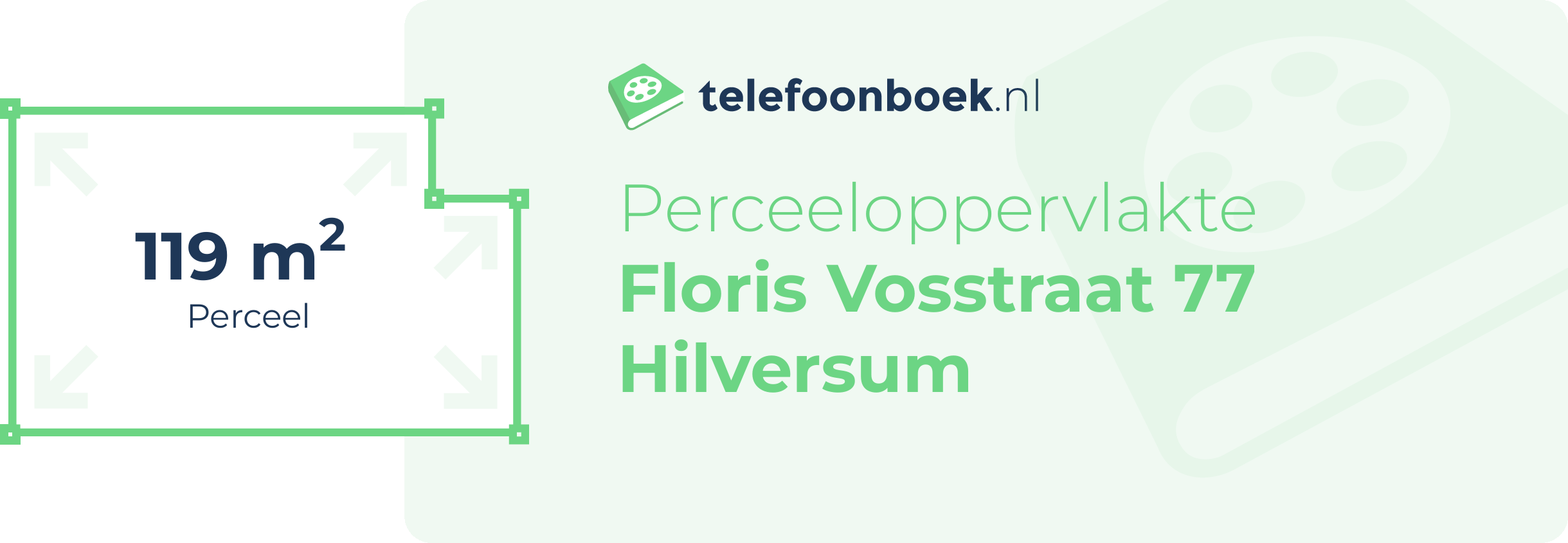 Perceeloppervlakte Floris Vosstraat 77 Hilversum