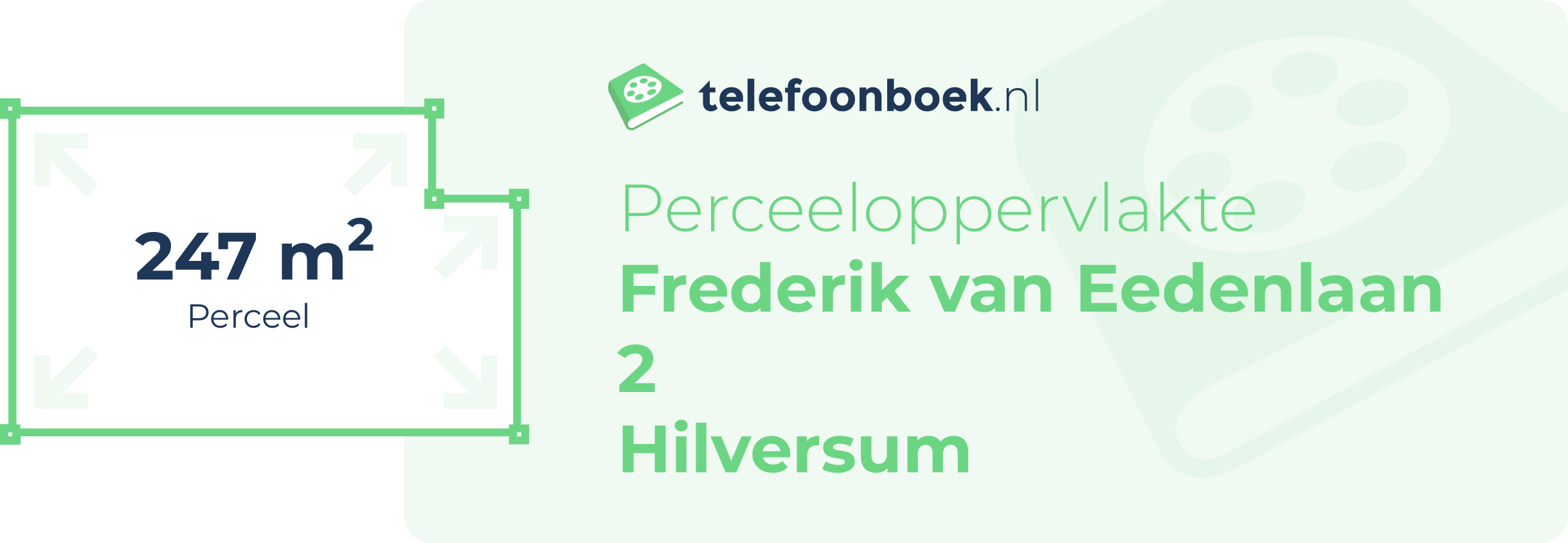 Perceeloppervlakte Frederik Van Eedenlaan 2 Hilversum