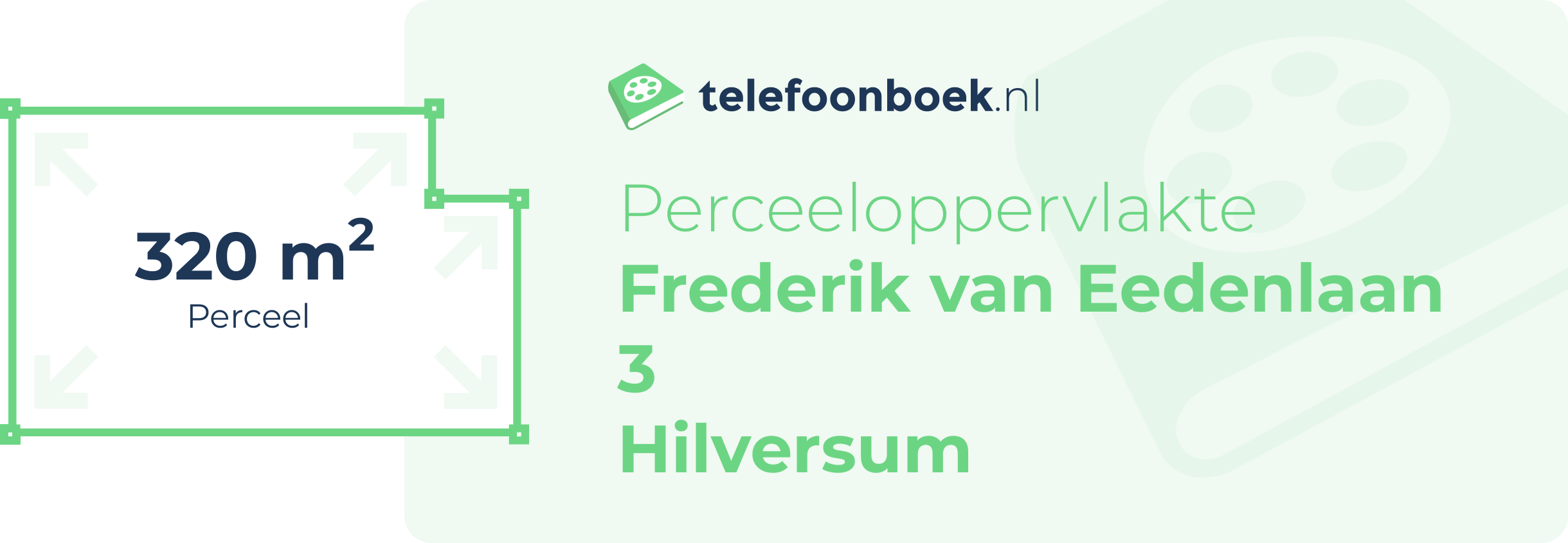 Perceeloppervlakte Frederik Van Eedenlaan 3 Hilversum