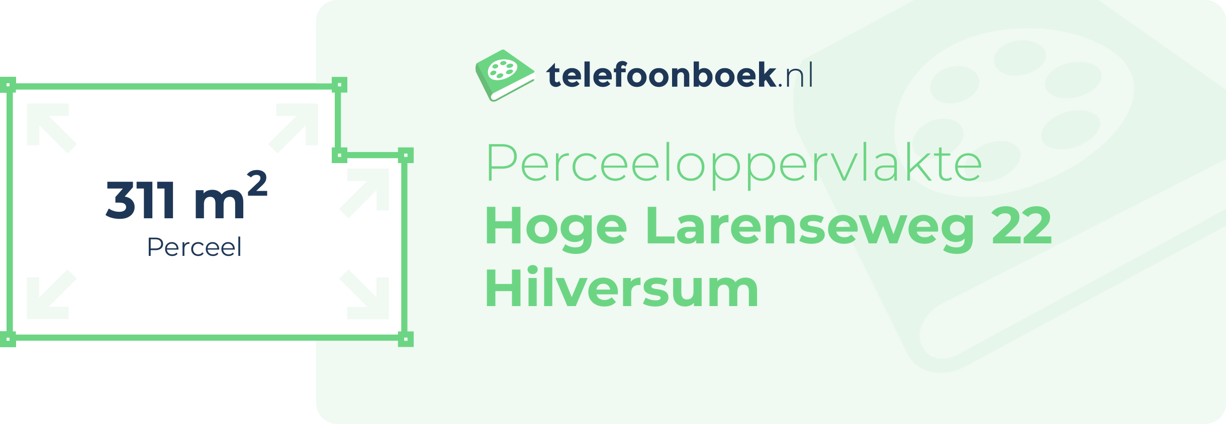 Perceeloppervlakte Hoge Larenseweg 22 Hilversum