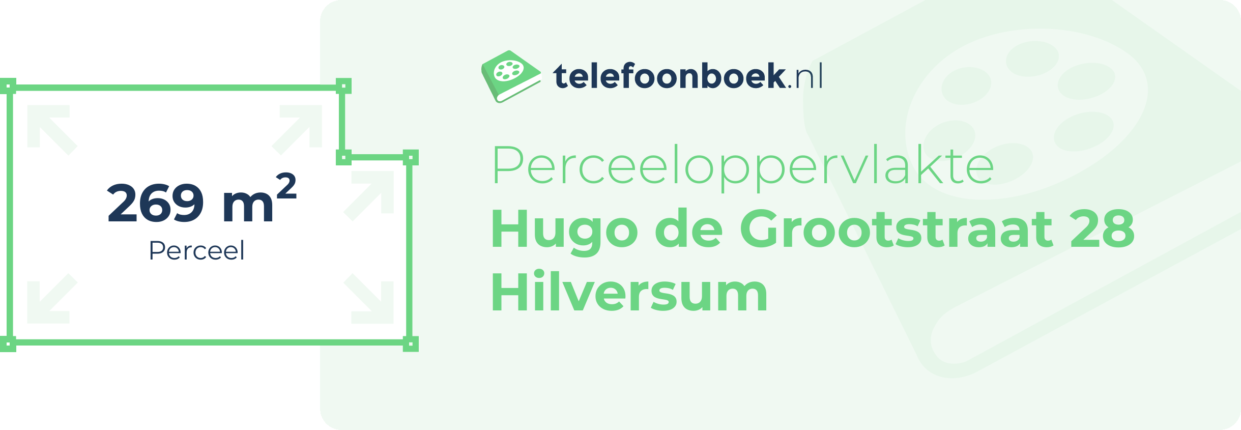 Perceeloppervlakte Hugo De Grootstraat 28 Hilversum