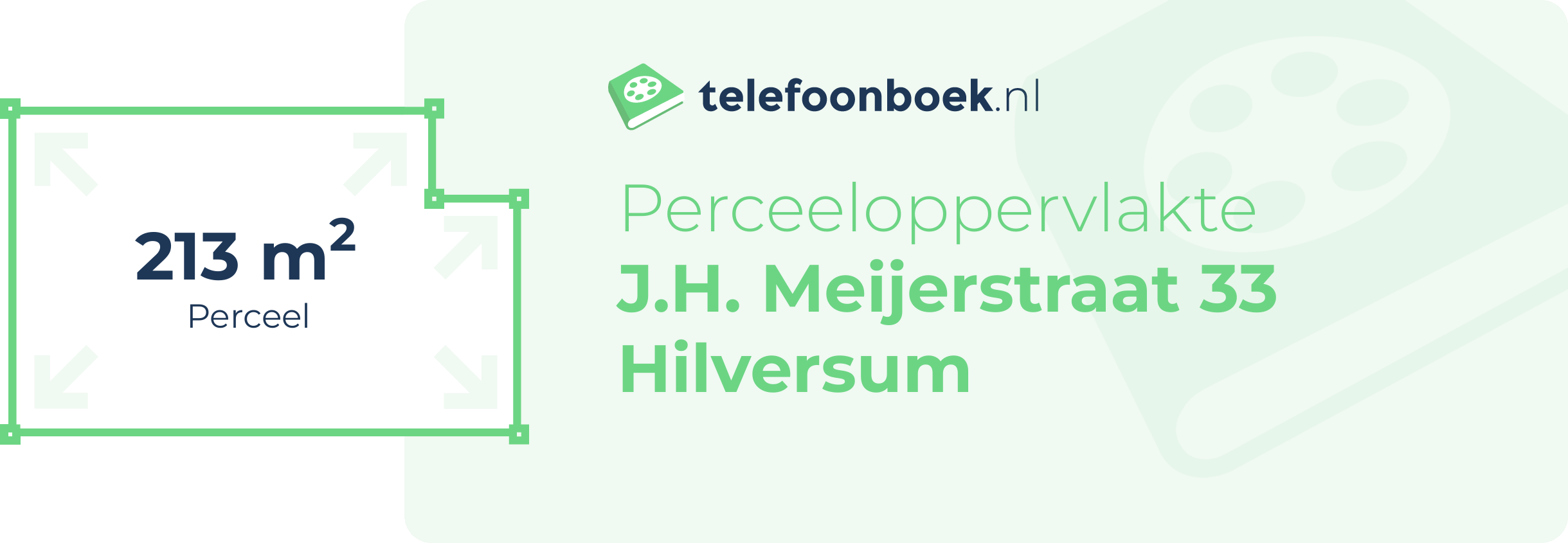 Perceeloppervlakte J.H. Meijerstraat 33 Hilversum