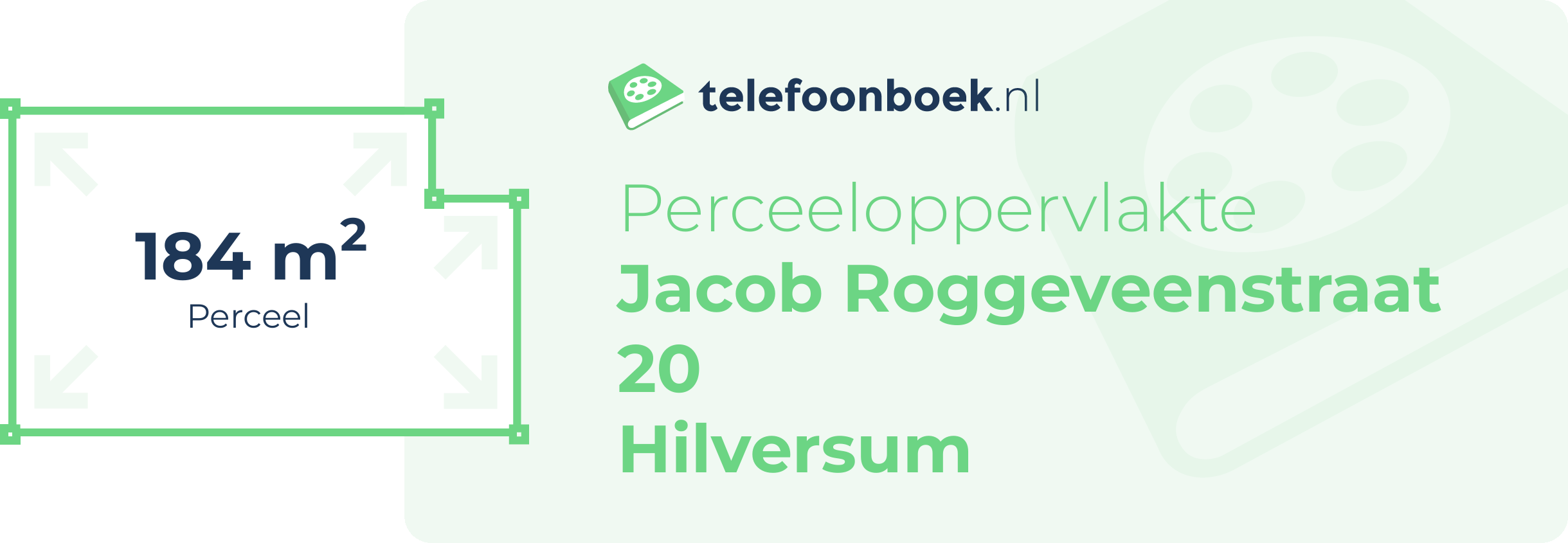 Perceeloppervlakte Jacob Roggeveenstraat 20 Hilversum