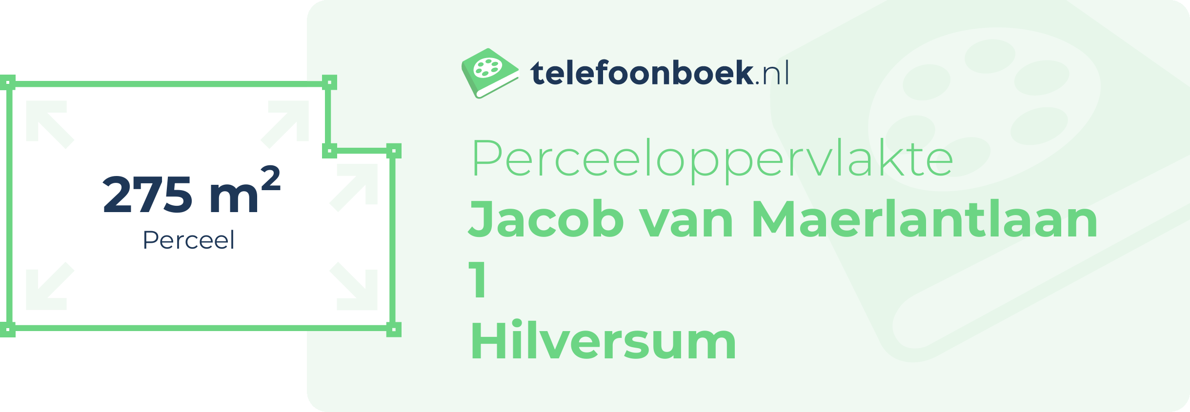 Perceeloppervlakte Jacob Van Maerlantlaan 1 Hilversum