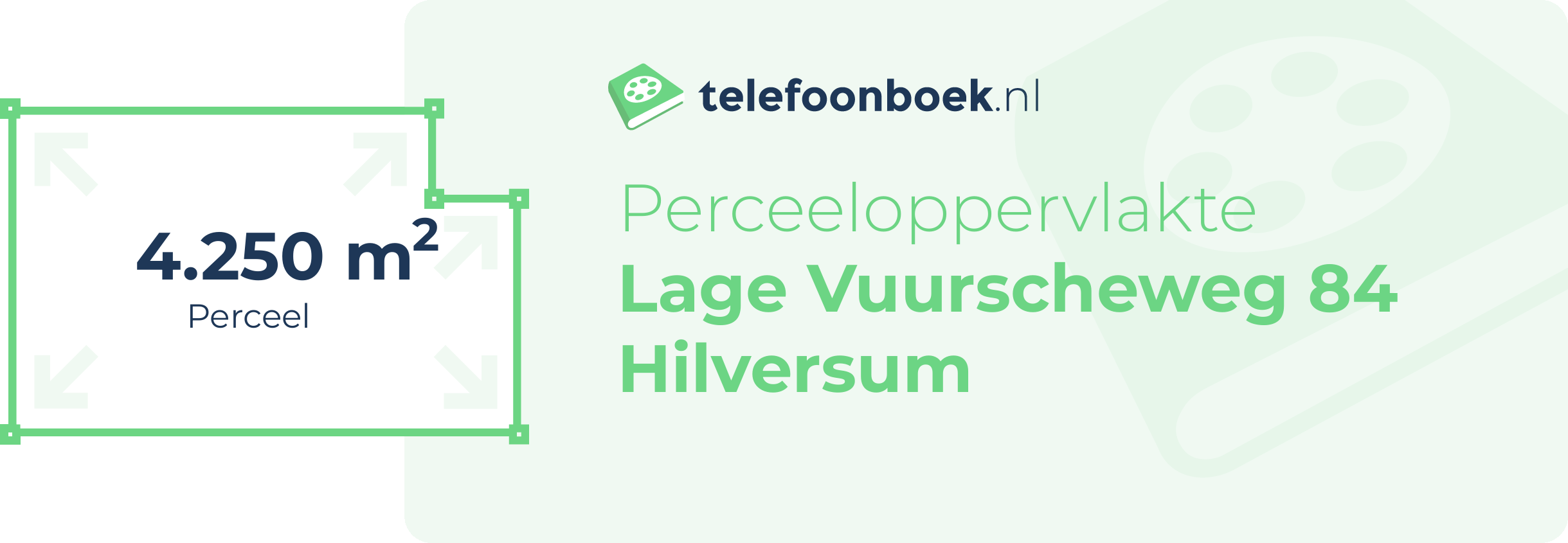 Perceeloppervlakte Lage Vuurscheweg 84 Hilversum