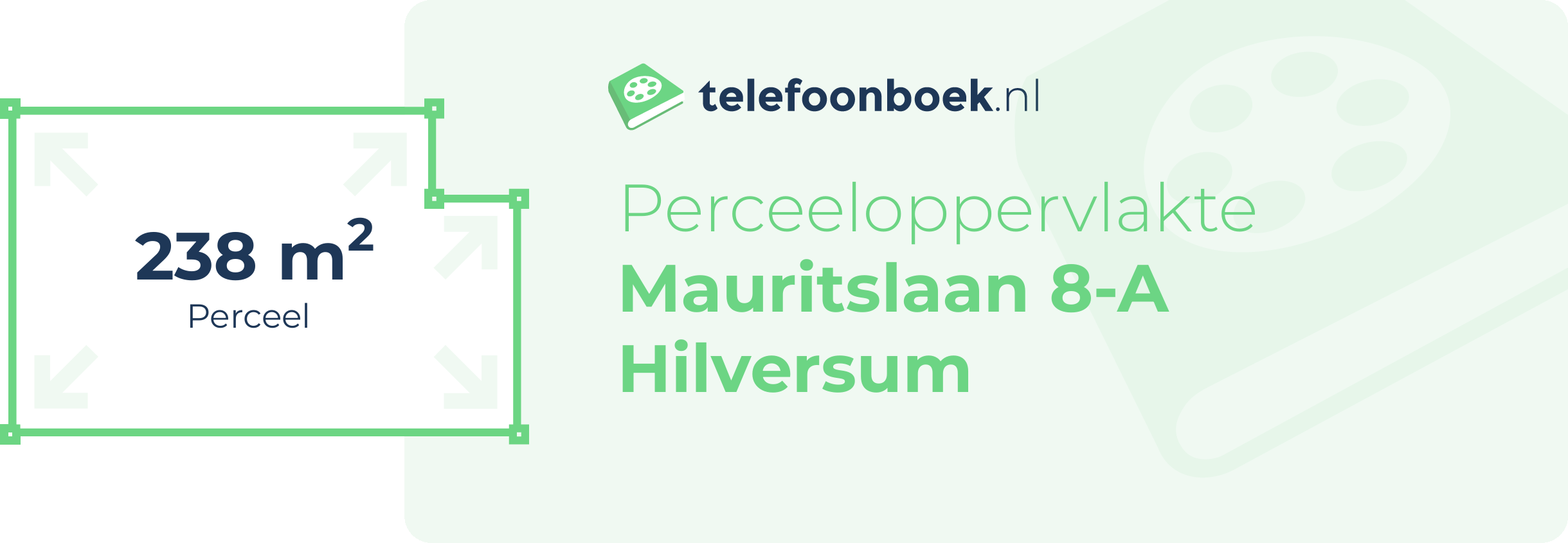 Perceeloppervlakte Mauritslaan 8-A Hilversum