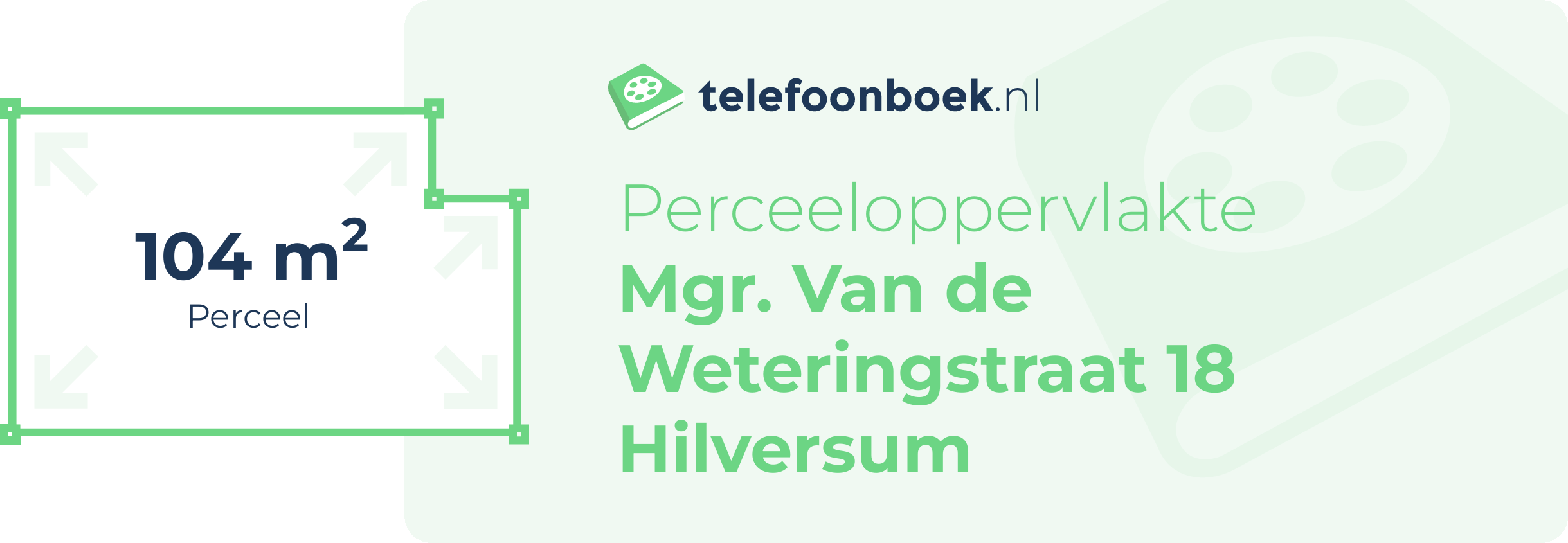 Perceeloppervlakte Mgr. Van De Weteringstraat 18 Hilversum