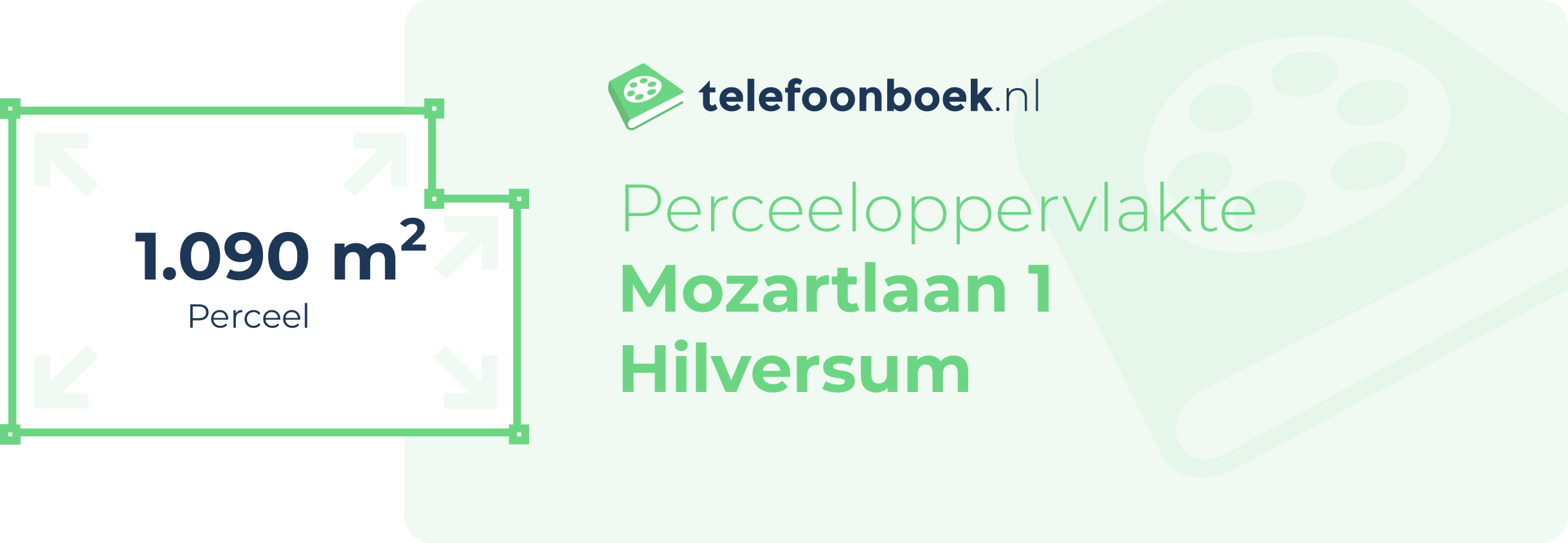 Perceeloppervlakte Mozartlaan 1 Hilversum