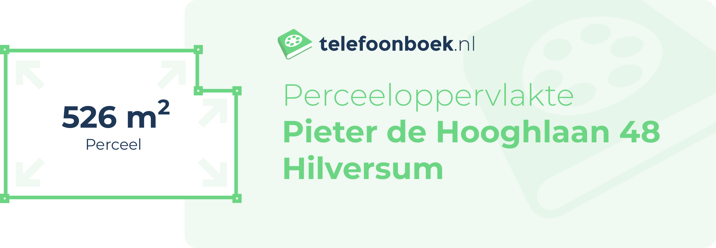Perceeloppervlakte Pieter De Hooghlaan 48 Hilversum