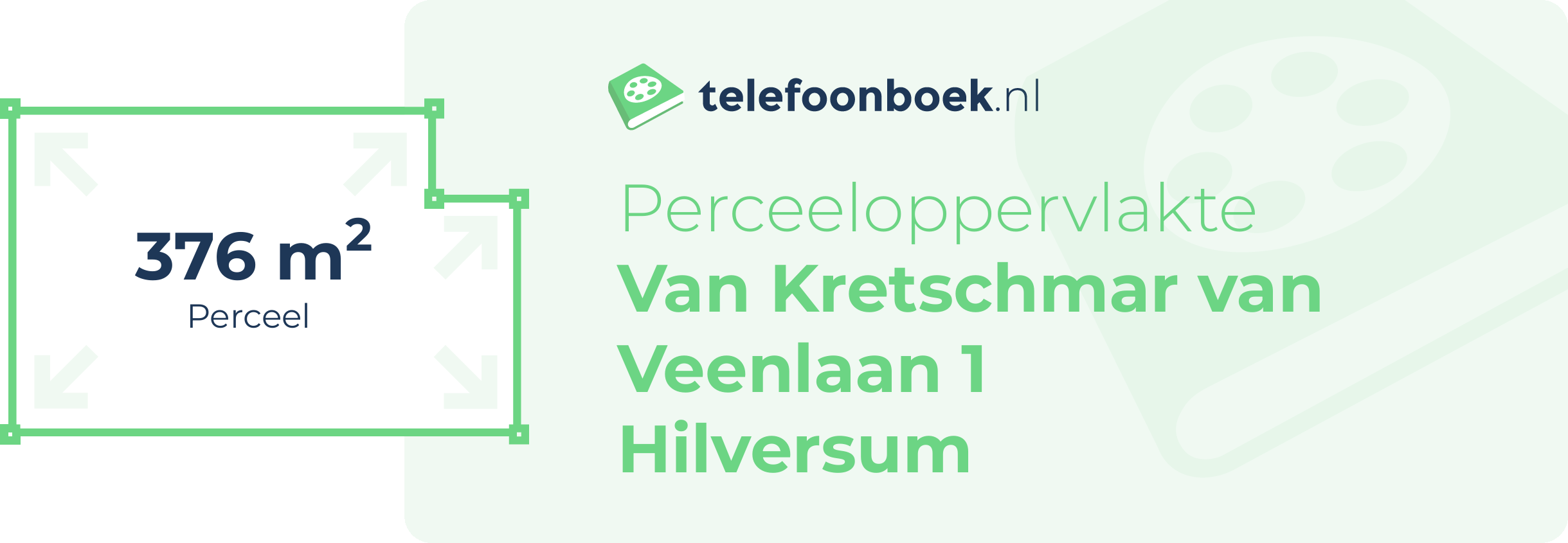 Perceeloppervlakte Van Kretschmar Van Veenlaan 1 Hilversum