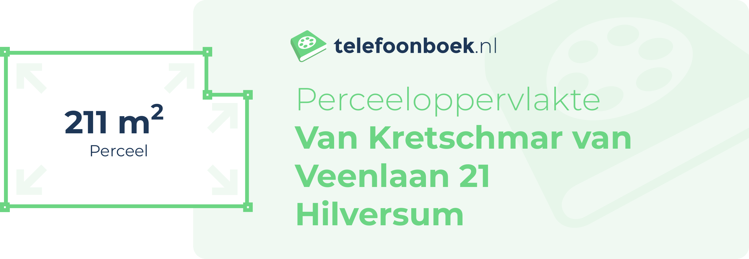 Perceeloppervlakte Van Kretschmar Van Veenlaan 21 Hilversum