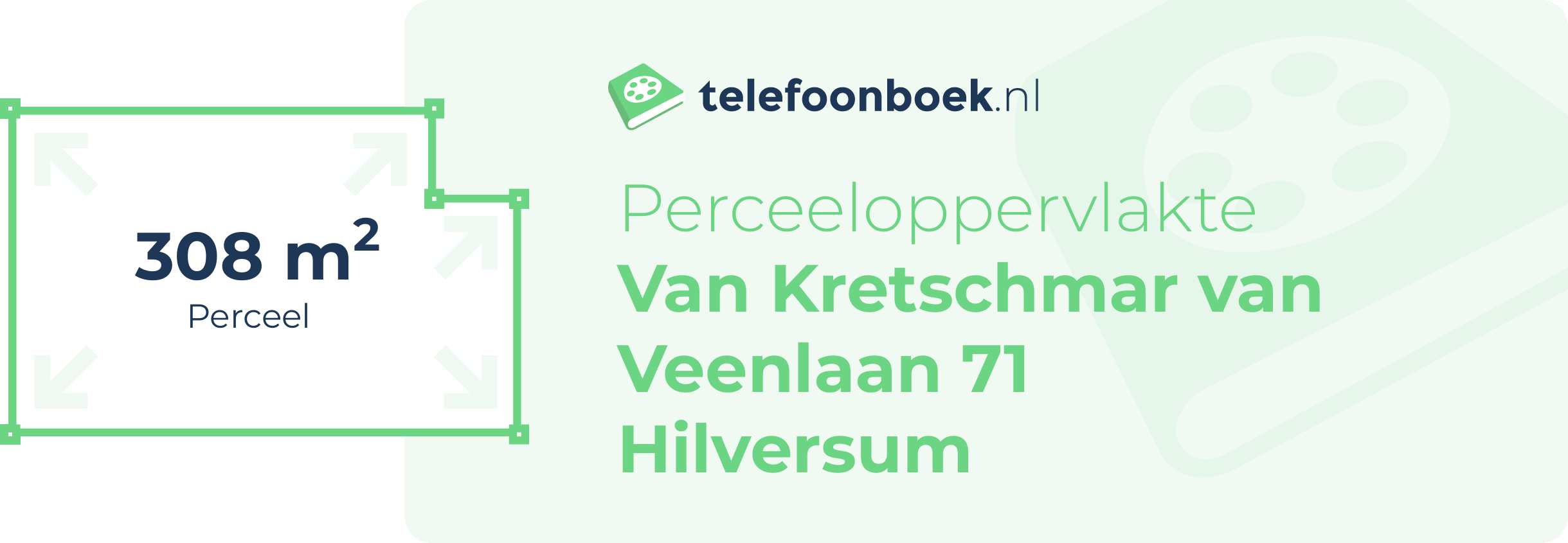 Perceeloppervlakte Van Kretschmar Van Veenlaan 71 Hilversum