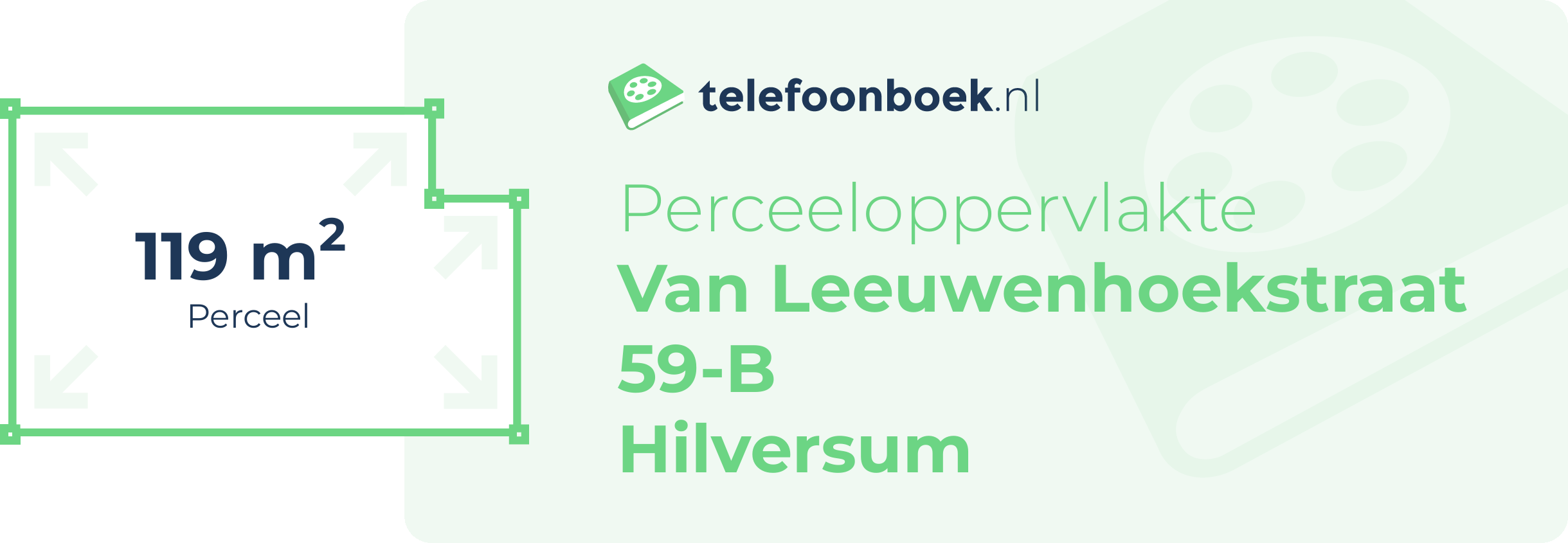 Perceeloppervlakte Van Leeuwenhoekstraat 59-B Hilversum