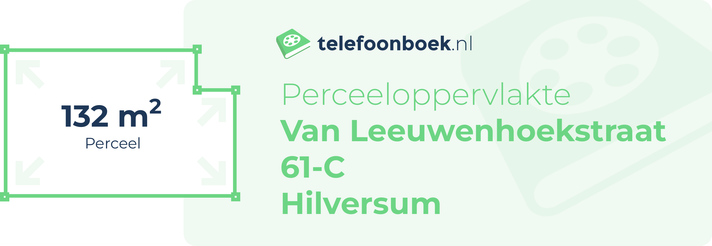 Perceeloppervlakte Van Leeuwenhoekstraat 61-C Hilversum