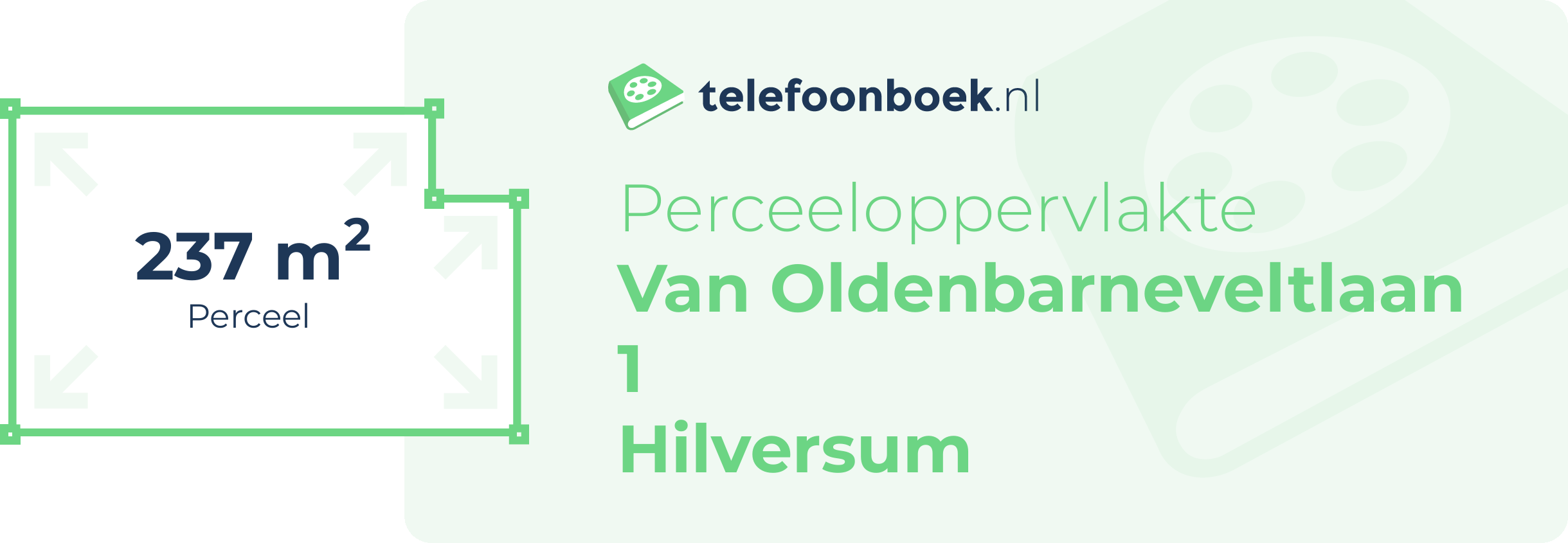 Perceeloppervlakte Van Oldenbarneveltlaan 1 Hilversum