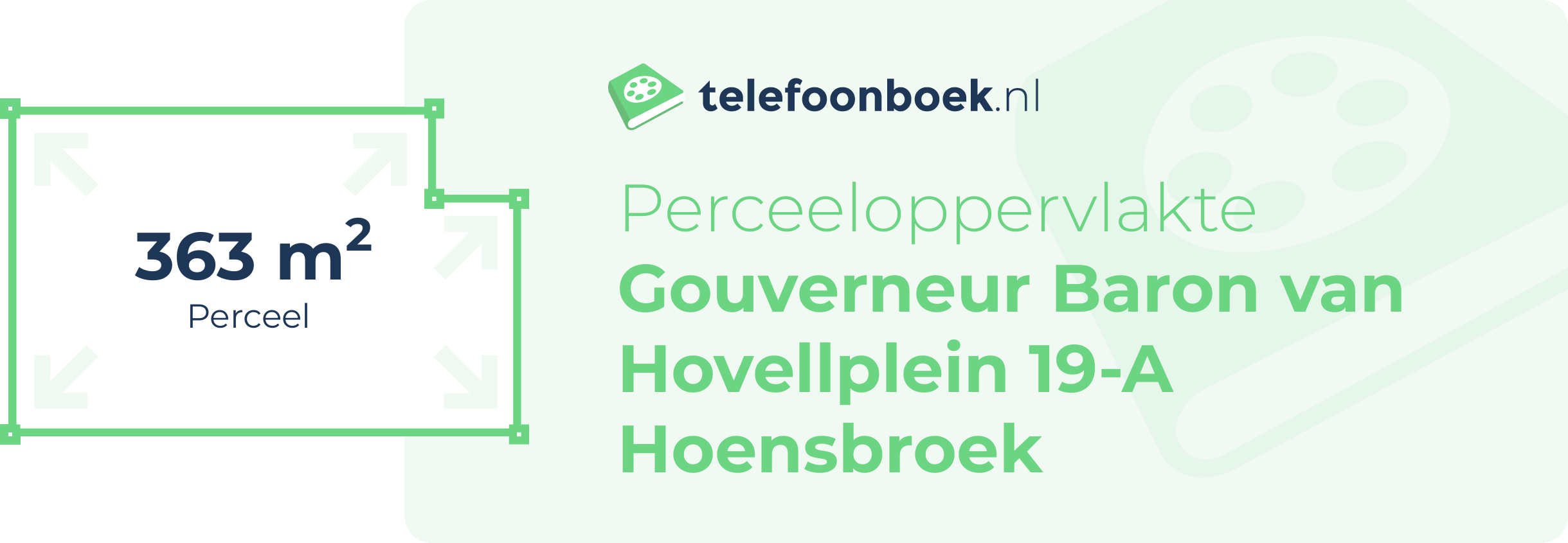 Perceeloppervlakte Gouverneur Baron Van Hovellplein 19-A Hoensbroek