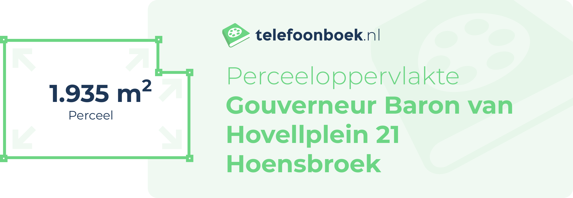 Perceeloppervlakte Gouverneur Baron Van Hovellplein 21 Hoensbroek