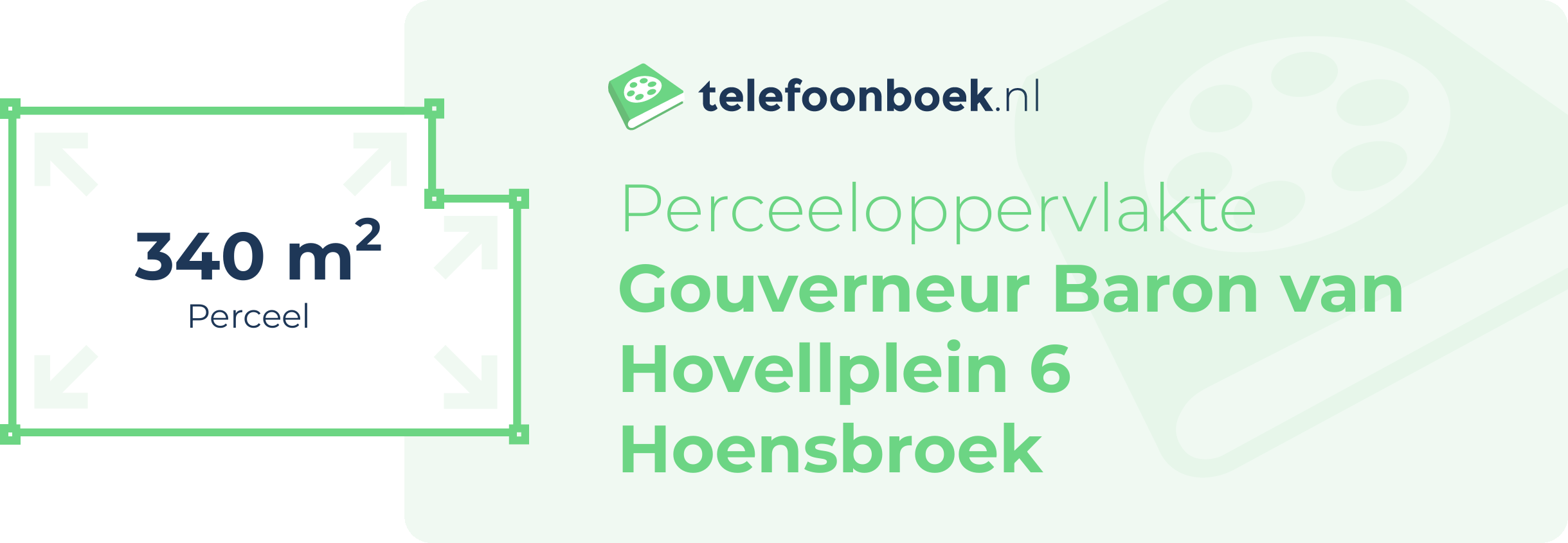 Perceeloppervlakte Gouverneur Baron Van Hovellplein 6 Hoensbroek