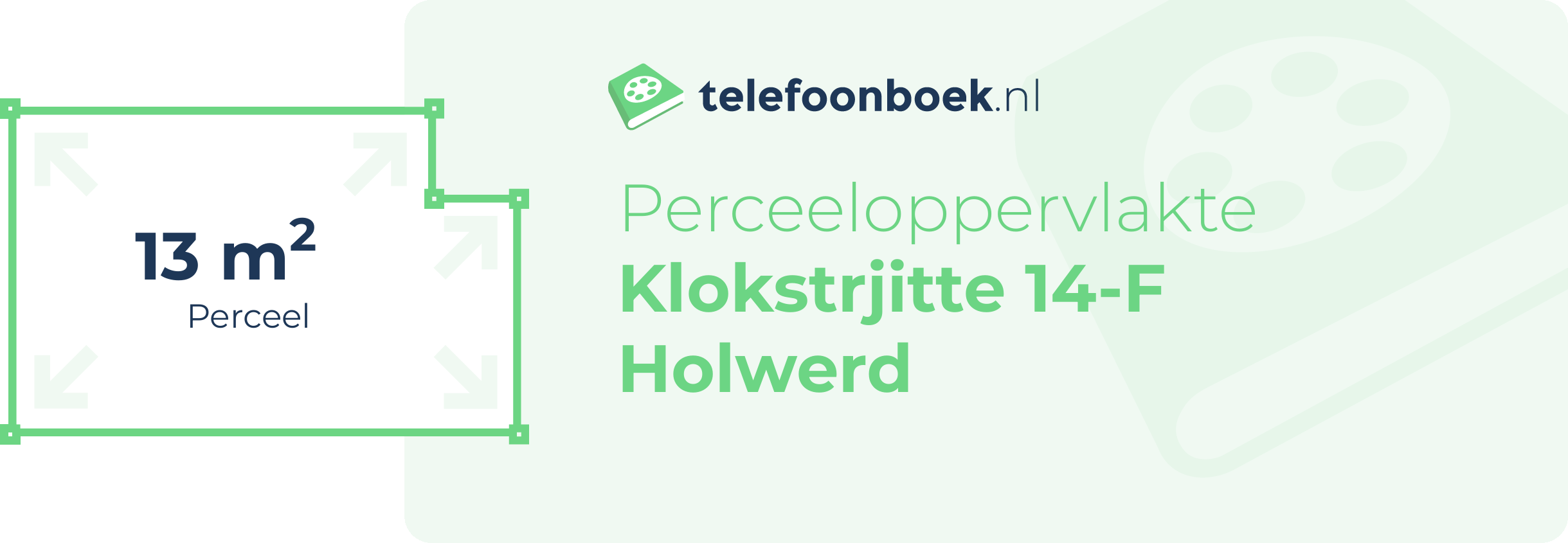 Perceeloppervlakte Klokstrjitte 14-F Holwerd