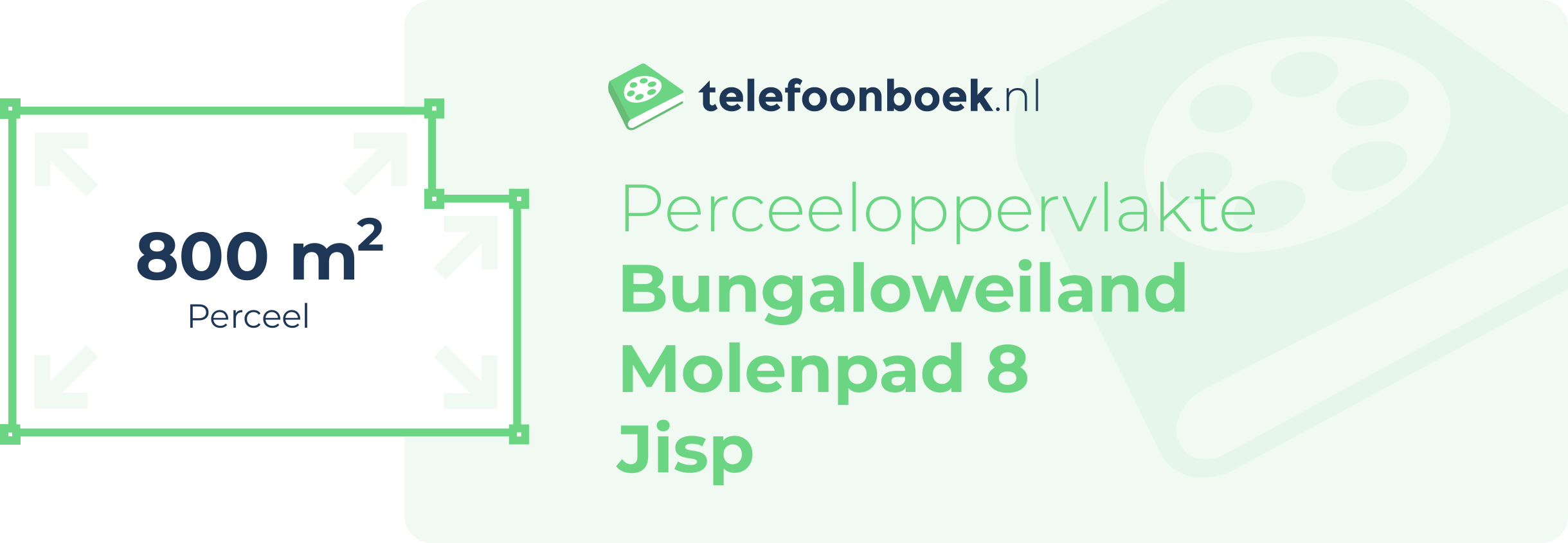 Perceeloppervlakte Bungaloweiland Molenpad 8 Jisp