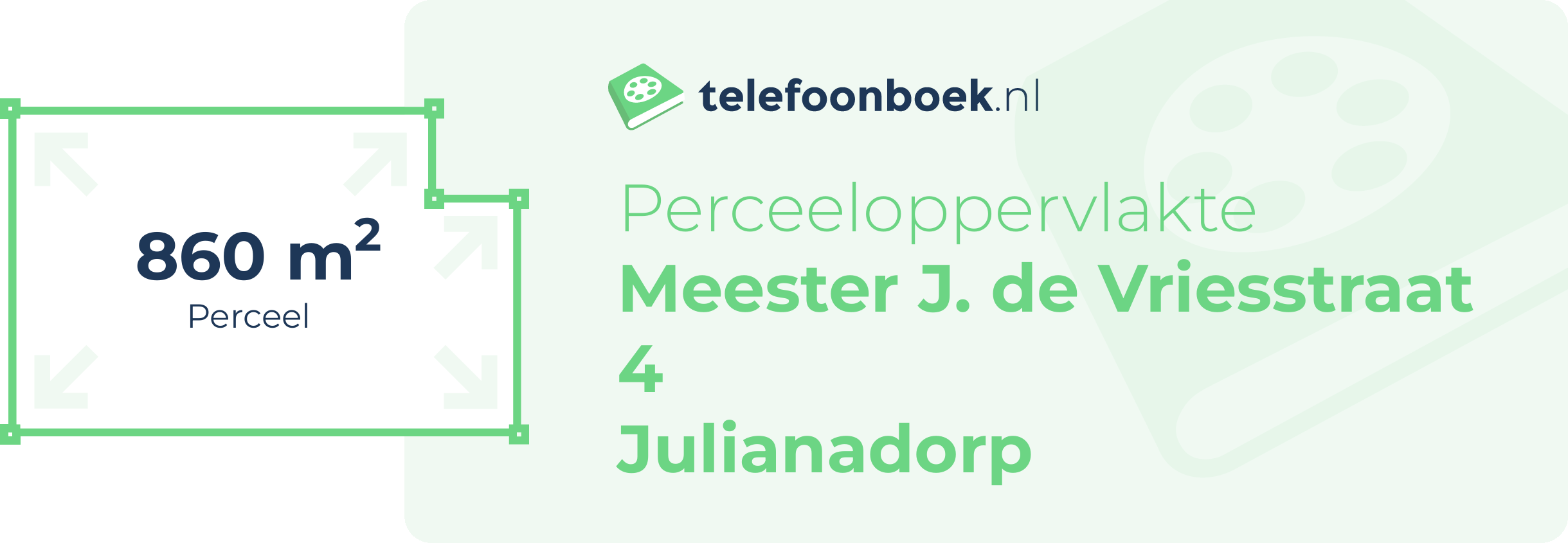 Perceeloppervlakte Meester J. De Vriesstraat 4 Julianadorp