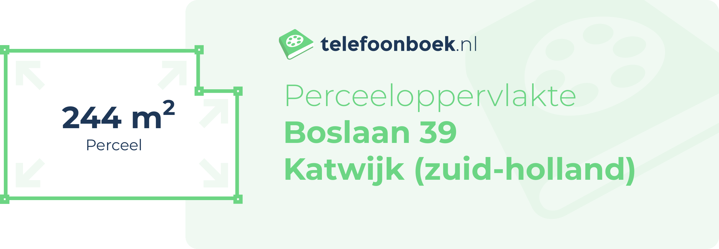 Perceeloppervlakte Boslaan 39 Katwijk (Zuid-Holland)