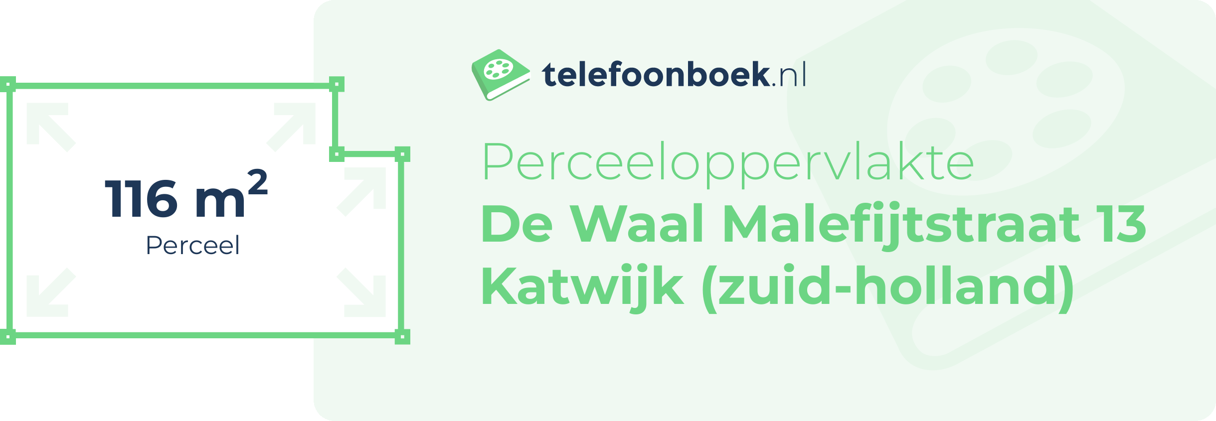 Perceeloppervlakte De Waal Malefijtstraat 13 Katwijk (Zuid-Holland)