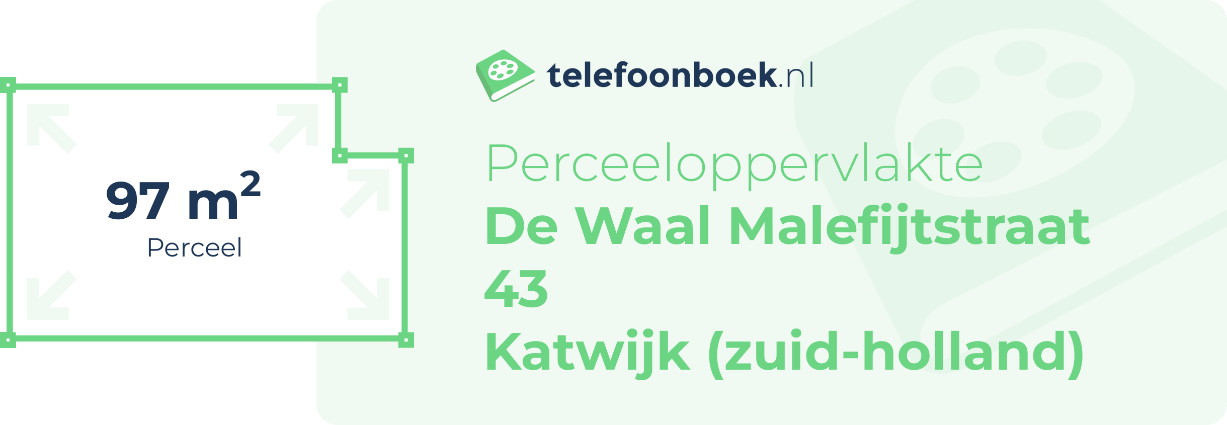 Perceeloppervlakte De Waal Malefijtstraat 43 Katwijk (Zuid-Holland)