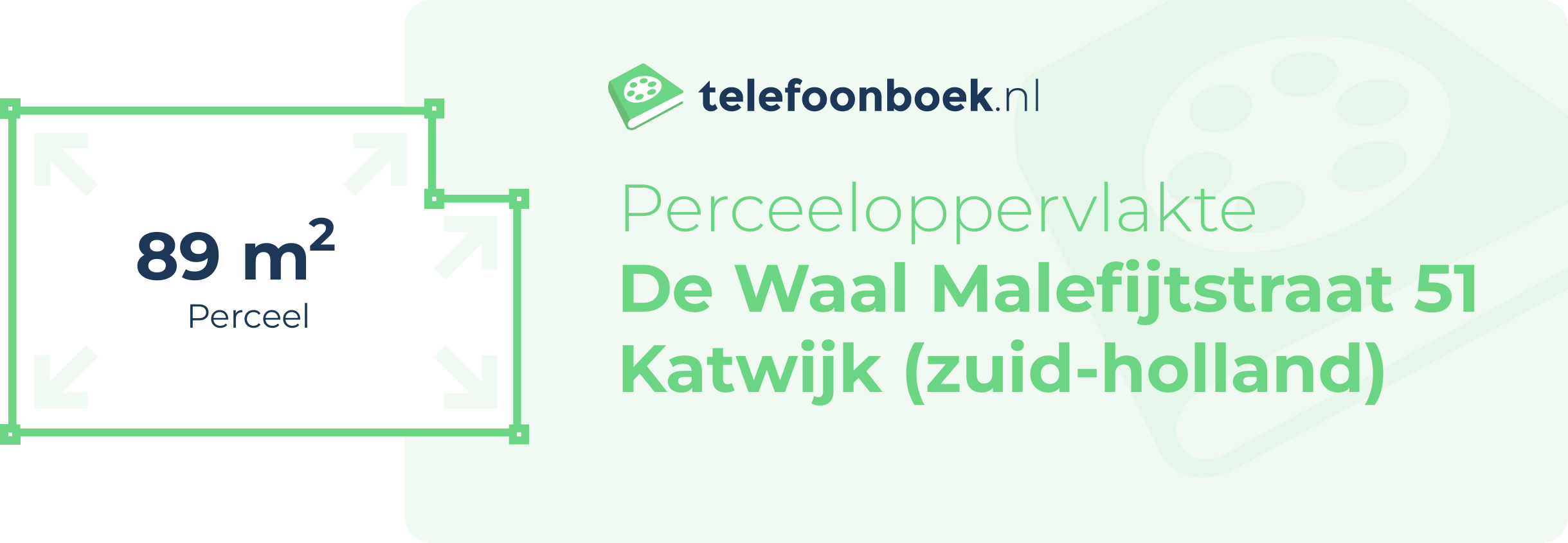 Perceeloppervlakte De Waal Malefijtstraat 51 Katwijk (Zuid-Holland)