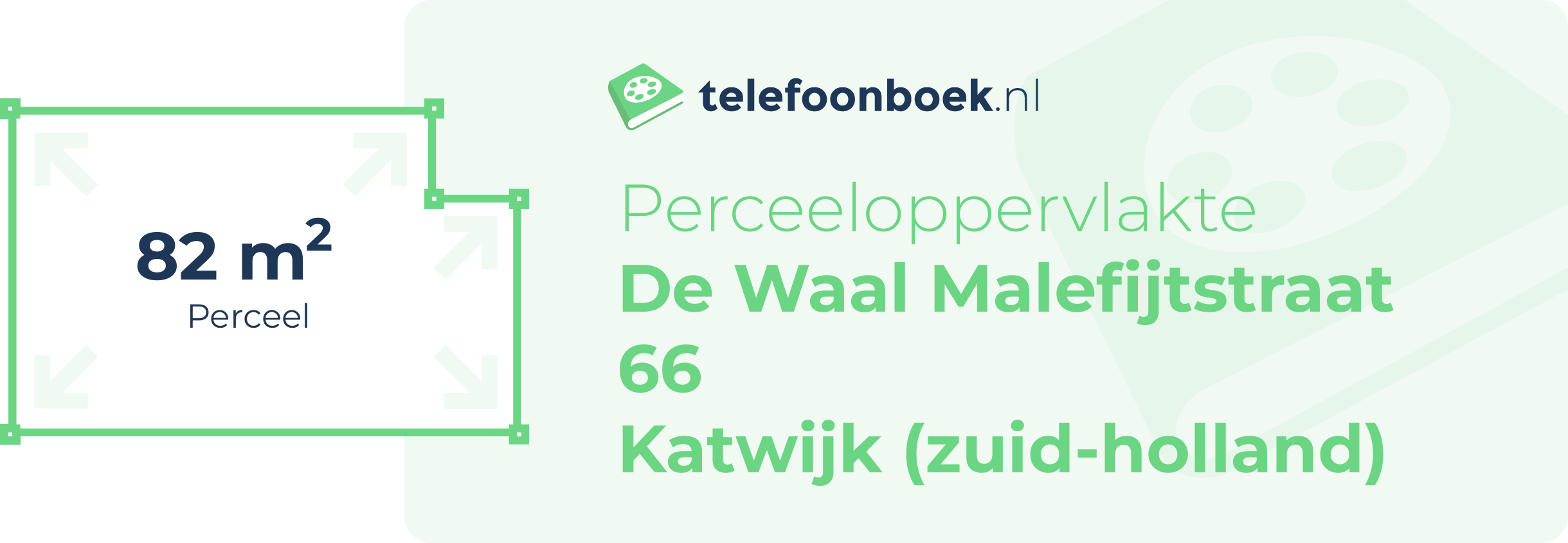 Perceeloppervlakte De Waal Malefijtstraat 66 Katwijk (Zuid-Holland)