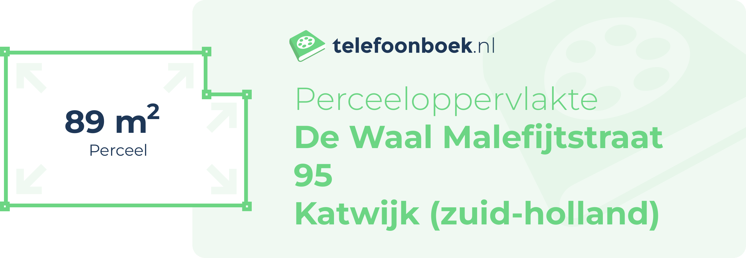 Perceeloppervlakte De Waal Malefijtstraat 95 Katwijk (Zuid-Holland)