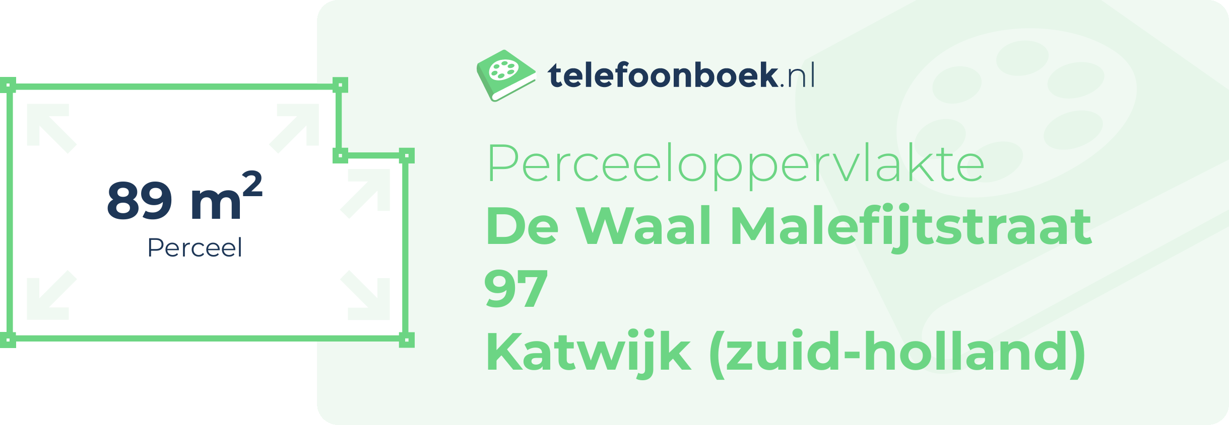 Perceeloppervlakte De Waal Malefijtstraat 97 Katwijk (Zuid-Holland)