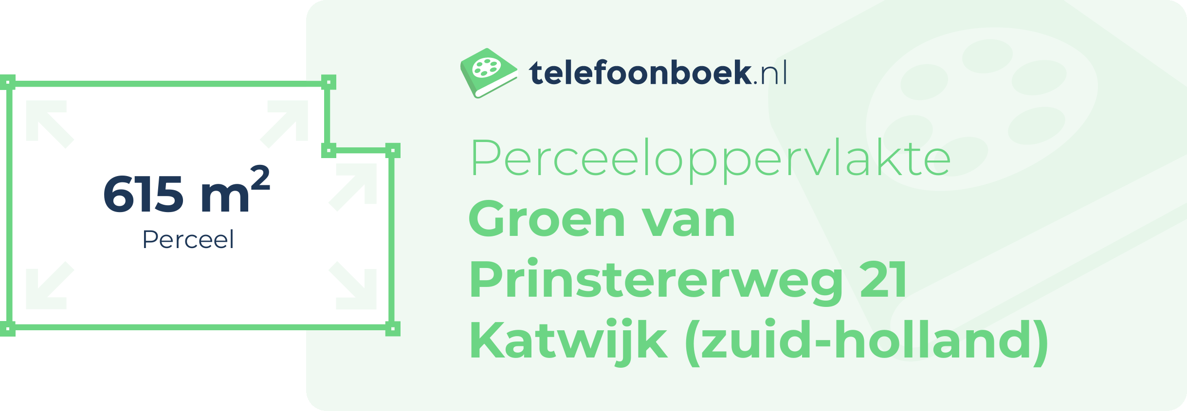 Perceeloppervlakte Groen Van Prinstererweg 21 Katwijk (Zuid-Holland)