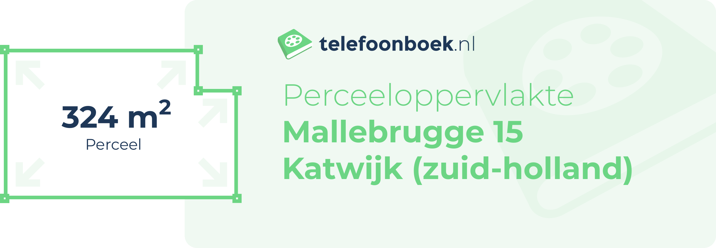 Perceeloppervlakte Mallebrugge 15 Katwijk (Zuid-Holland)