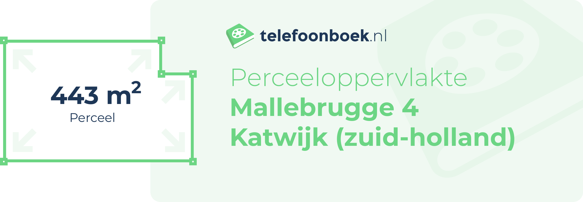 Perceeloppervlakte Mallebrugge 4 Katwijk (Zuid-Holland)