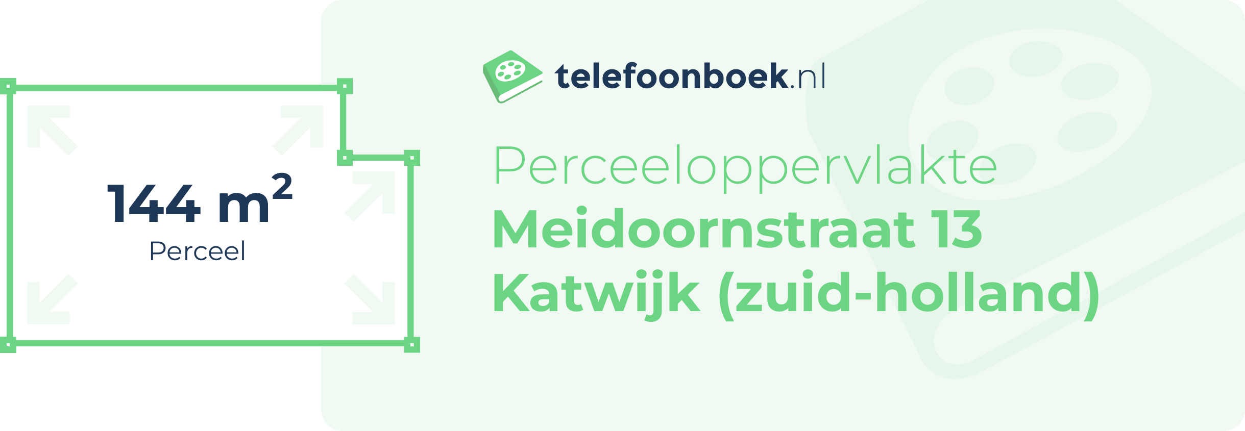 Perceeloppervlakte Meidoornstraat 13 Katwijk (Zuid-Holland)