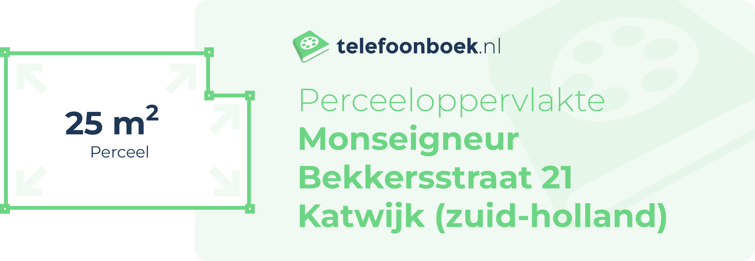 Perceeloppervlakte Monseigneur Bekkersstraat 21 Katwijk (Zuid-Holland)