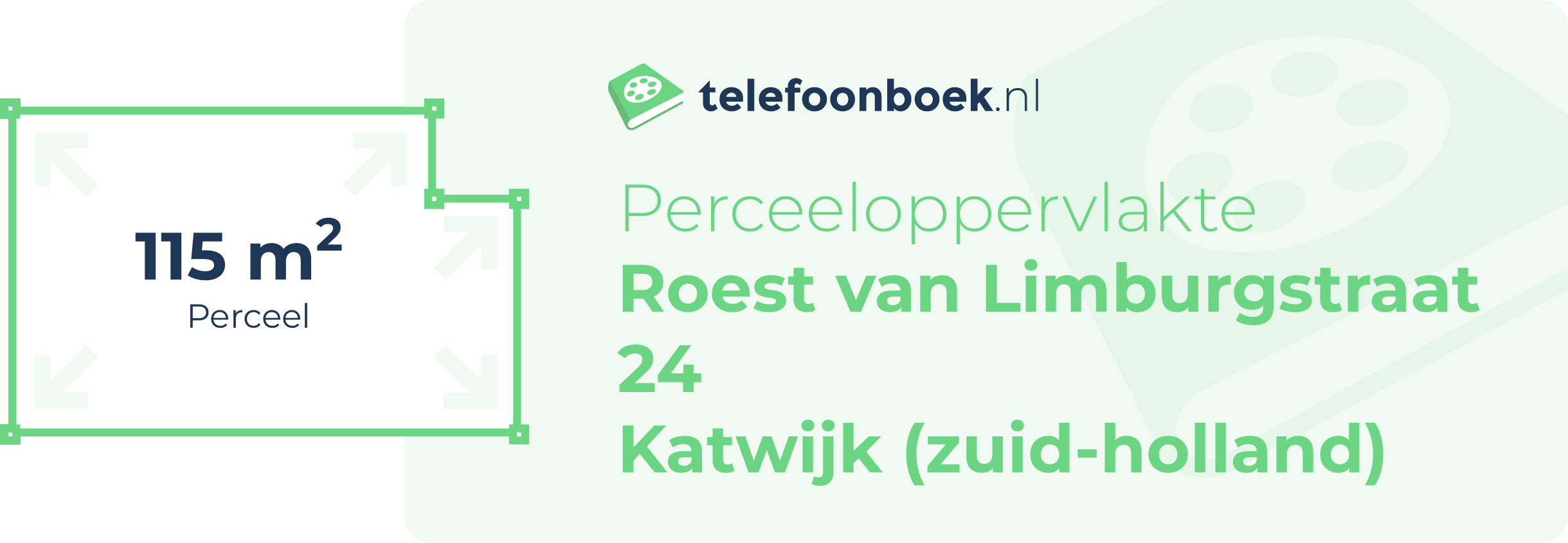 Perceeloppervlakte Roest Van Limburgstraat 24 Katwijk (Zuid-Holland)